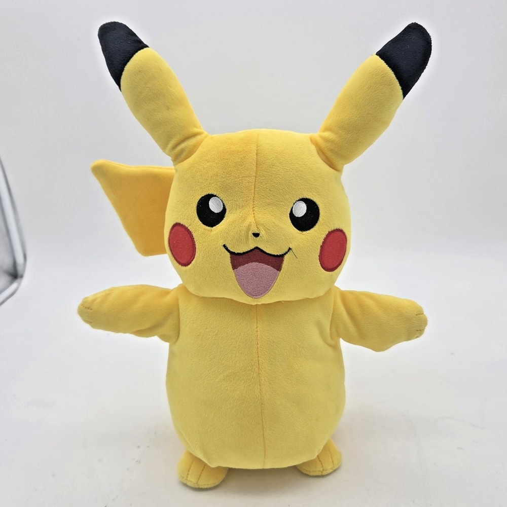 2021 Working Pokemon Pikachu Talking Motion Lights 14" Plush Official Nintendo